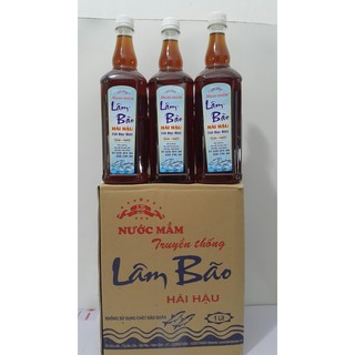Thùng 6 Chai 1 Lít Nước Mắm Lâm Bão Cốt Đặc Biệt Nắp Trắng Độ Đạm 50g N/L