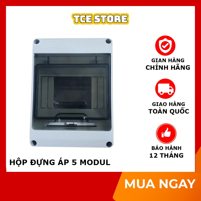Hộp nhựa đựng aptomat ngoài trời 5 CB tép có nắp che chống giật cao cấp