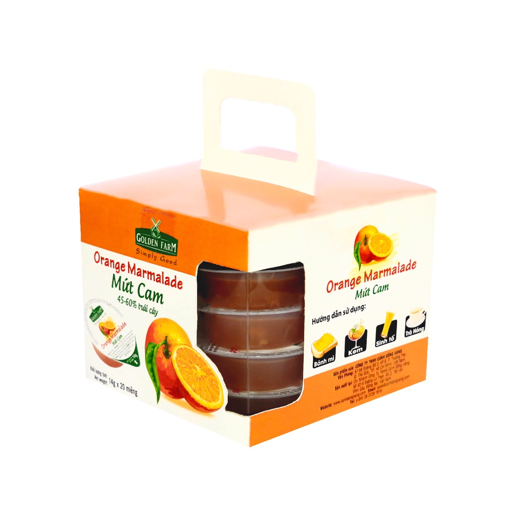 COMBO 2 MỨT DÂU 2 MỨT CAM 14G GOLDEN FARM