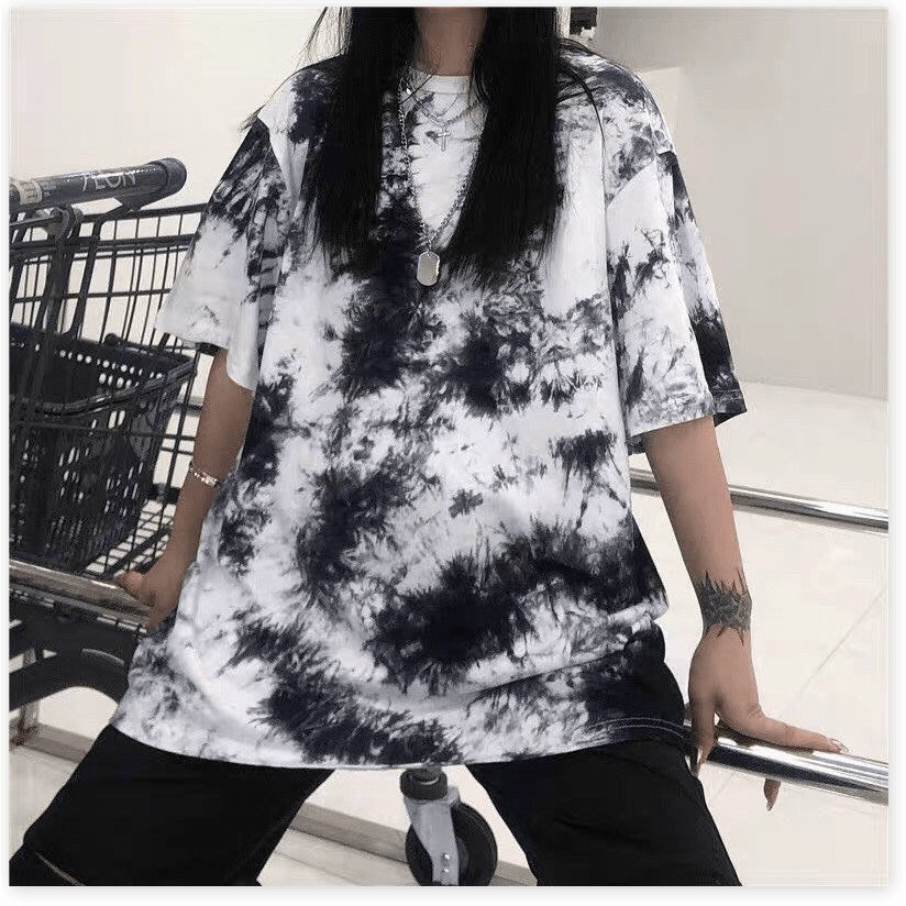 [FREE SHIP TOÀN QUỐC] ÁO THUN NỮ FORM RỘNG MÀU LOANG PHỐI CỰC CÁ TÍNH