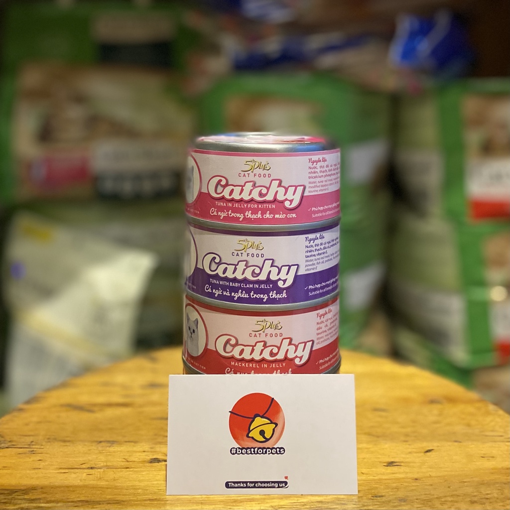 Pate Catchy nhiều vị cho mèo - Lon 170g