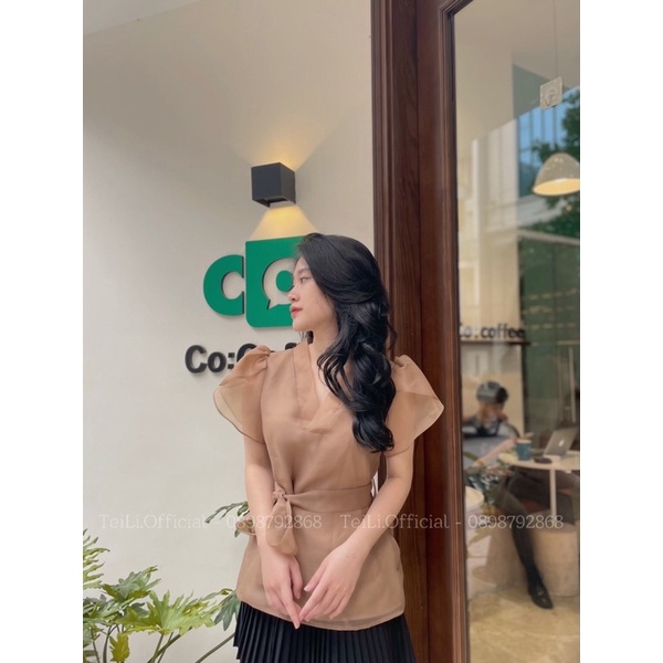 Áo thắt đai nơ - A001