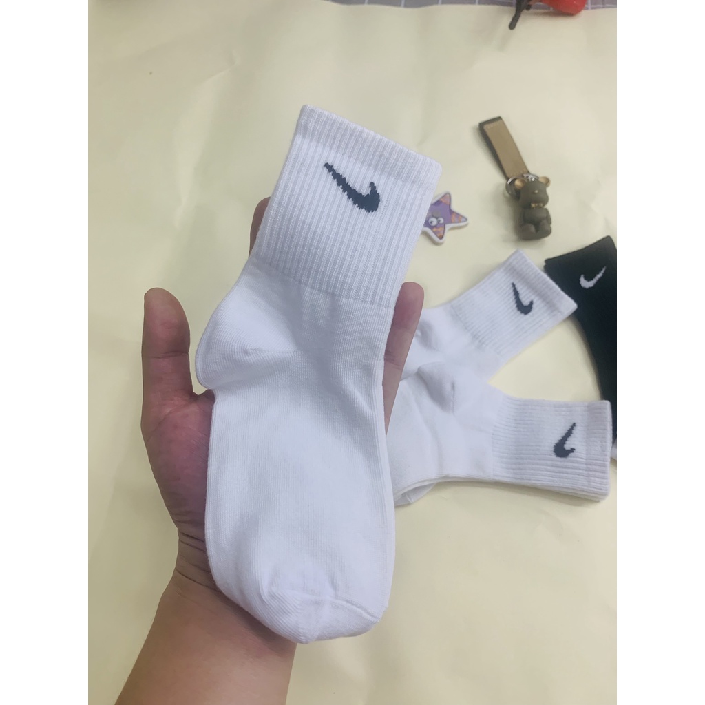 Tất vớ cho bé, người lớn tất cổ cao nam nữ đen trắng Adidas