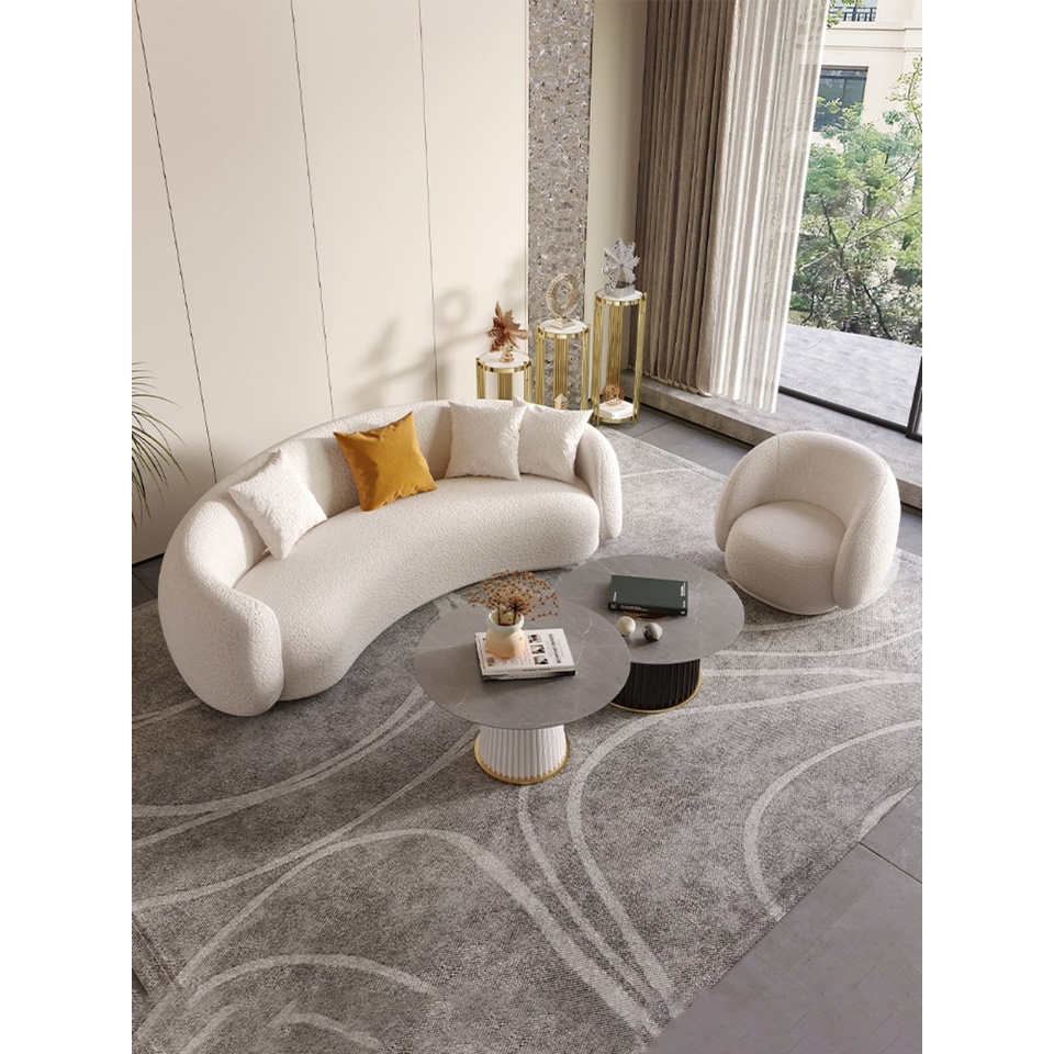 Ghế sofa cong hình chuối đẹp cho phòng khách