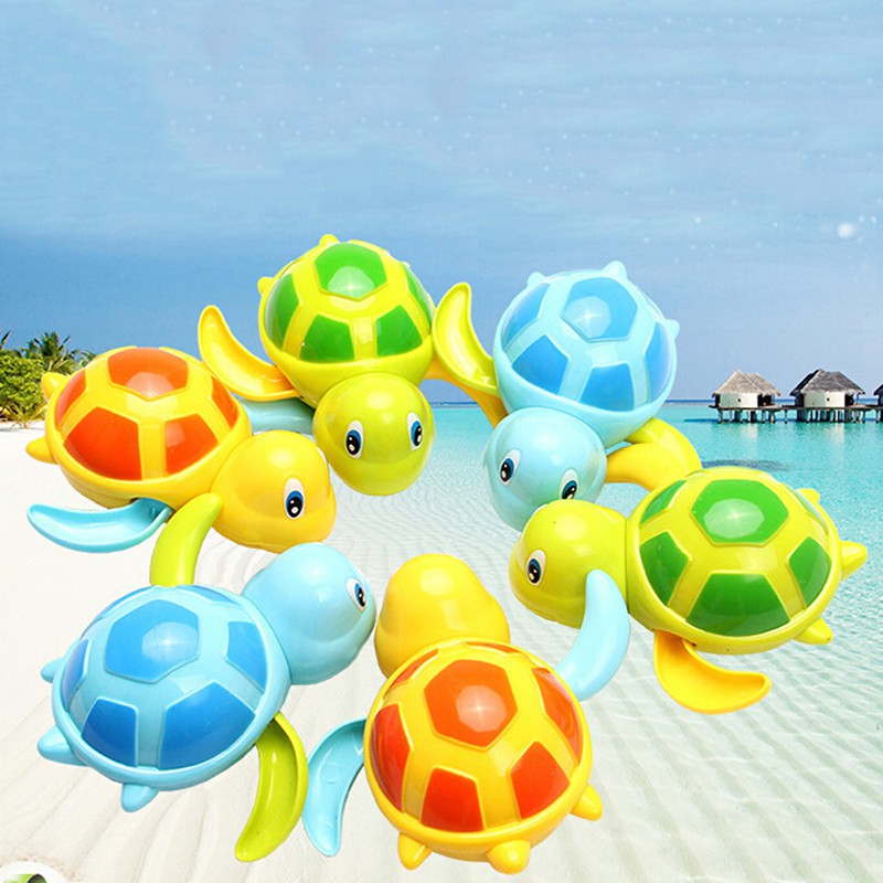 Baby water toy infant swim turtle wound-up chain clockwork kids beach bath