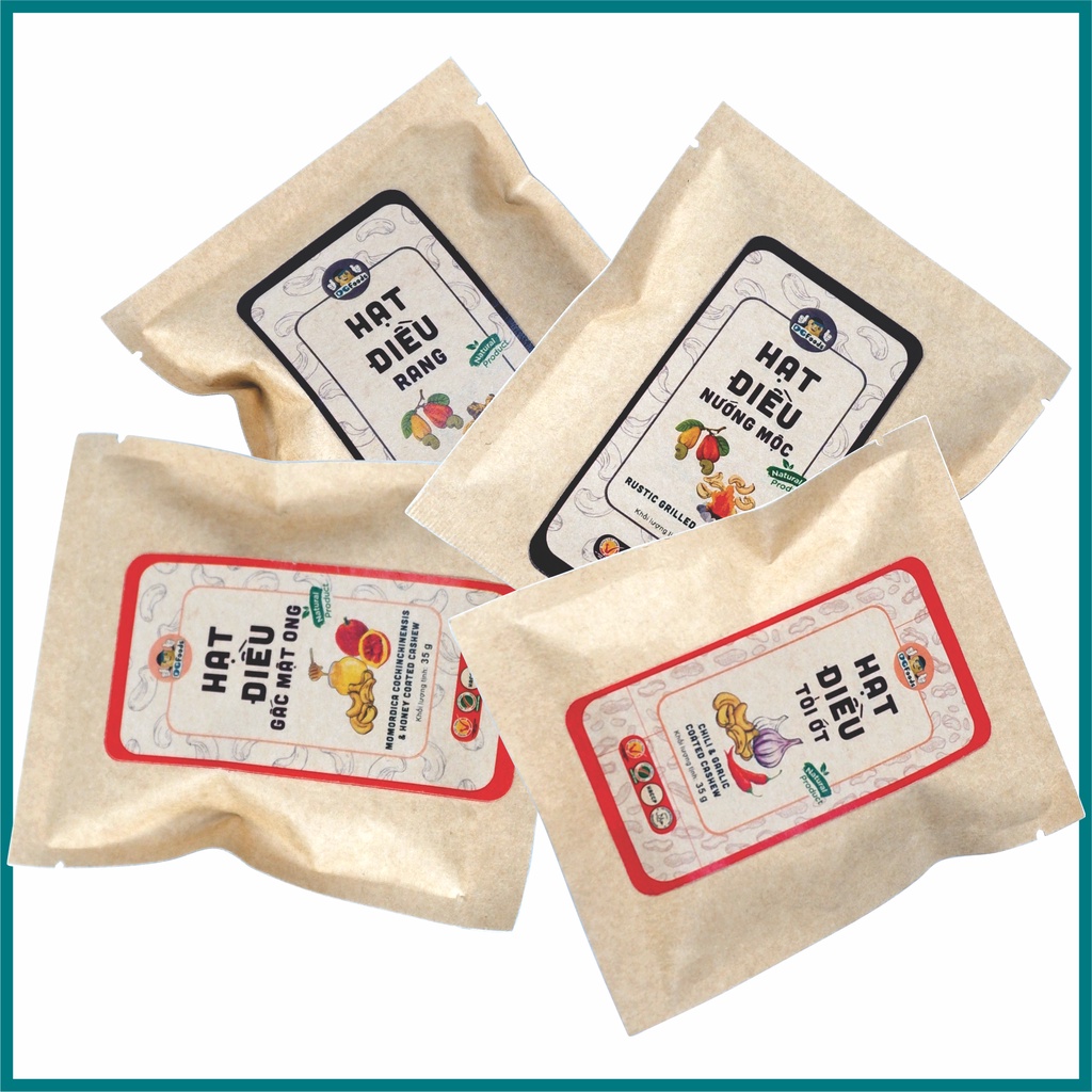 Combo (13 món-35g-40g) Hạt Điều, Đậu Phộng, Đậu Hà Lan, Đậu Nành DGfoods - Hàng VNCLC - HACCP, HALAL - Đặc Sản Hạt Việt