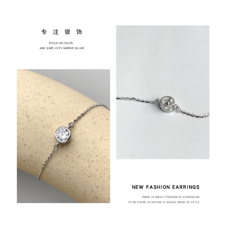 Lắc chân nữ titan 1 hạt đá trắng O1-202A - CAM KẾT KHÔNG GỈ, KHÔNG BAY MÀU - BẢO HÀNH 12 THÁNG.