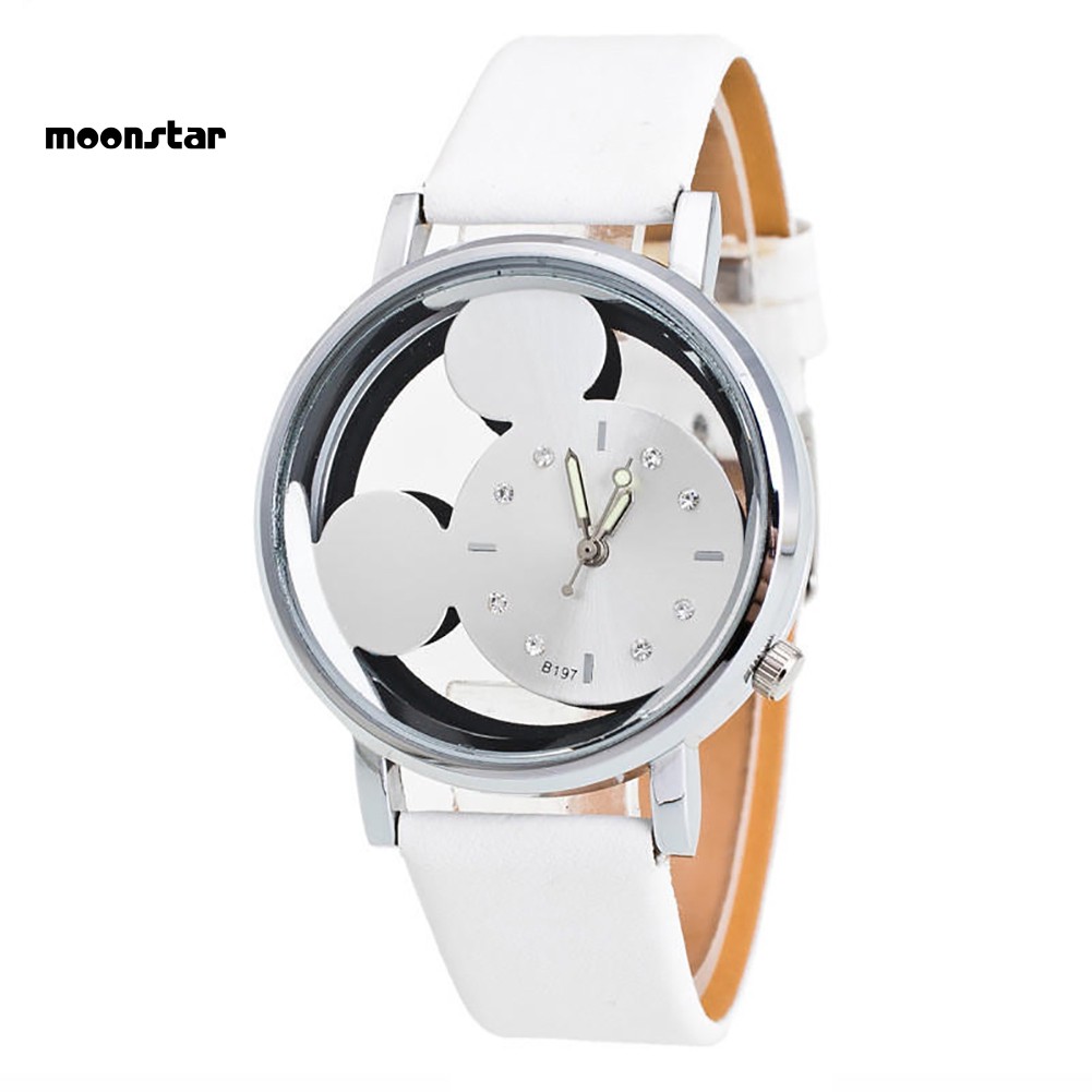 Đồng hồ dây giả da hình chuột Mickey dễ thương cho bé | BigBuy360 - bigbuy360.vn