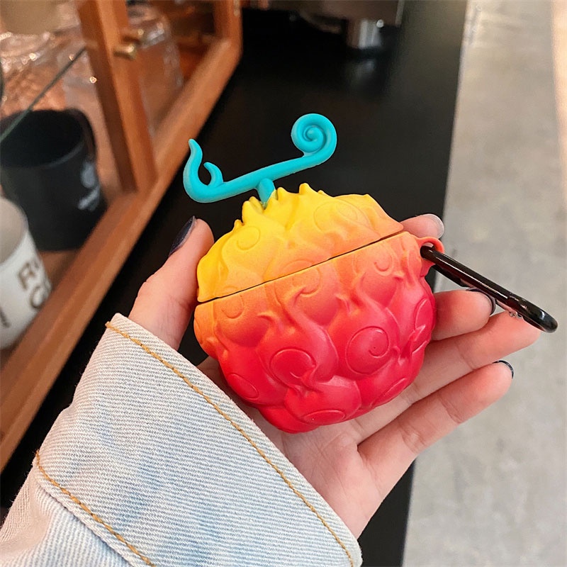 Vỏ ốp case bảo vệ bao đựng Airpods 2 3 2021 Pro TWS tai nghe không dây bluetooth One Piece Devil Fruit silicon chống va đập