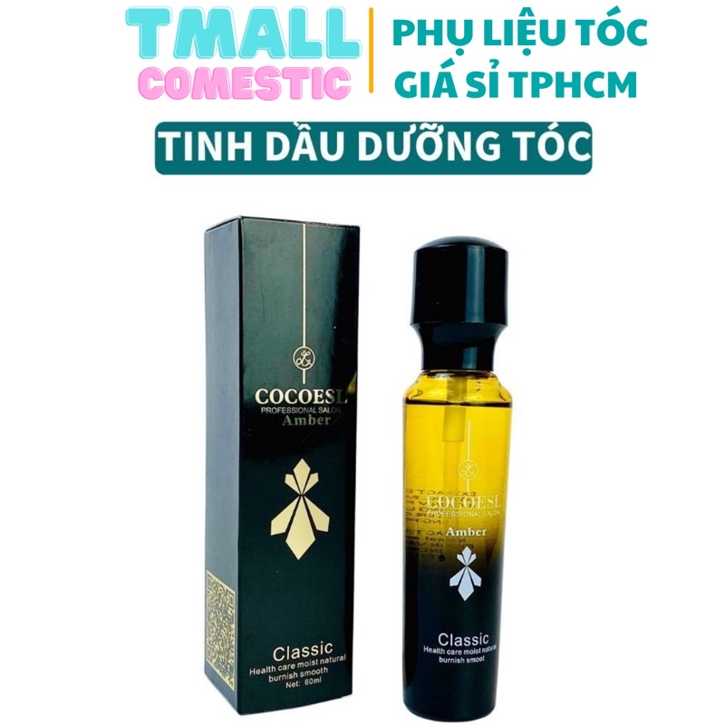 Tinh dầu dưỡng tóc cao cấp COCOESL Amber 60ml - Phục hồi tóc hư tổn và chẻ ngọn 100% tinh dầu nguyên chất Macadamia