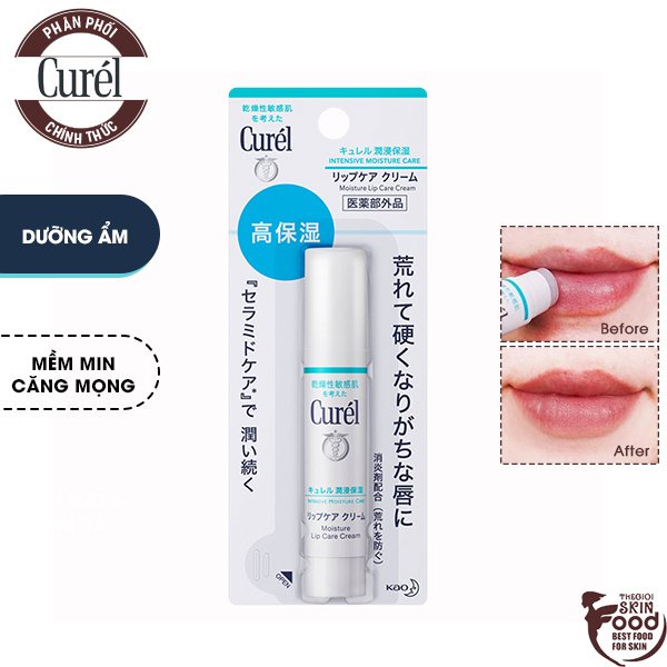 Son Dưỡng Ẩm Chuyên Sâu Curél Intensive Moisture Care Moisture Lip Care Cream 4.2g