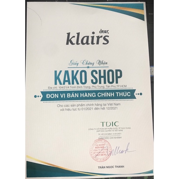 Toner Klairs cho da nhạy cảm, ngừa mụn Klairs Supple Preparation Toner