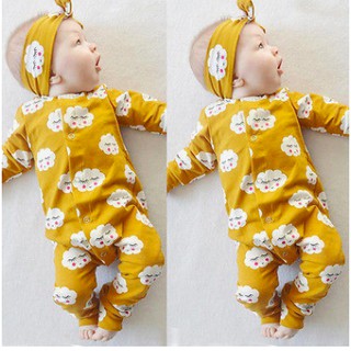 Bộ body bé mây vàng