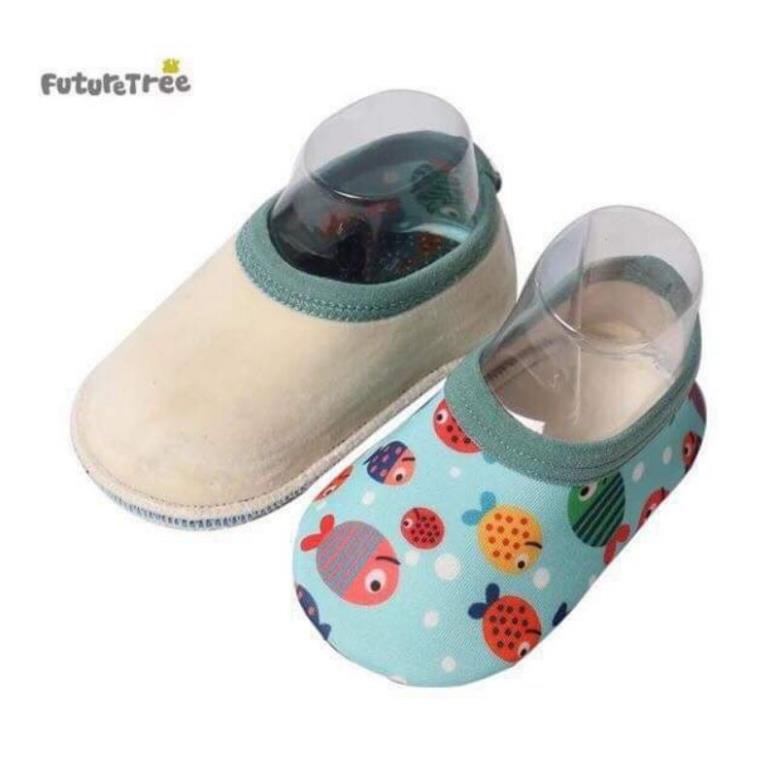 Shopnghebeo:giày vải lót lông chống trượt ấm áp cho baby/ giày đi trong nhà
