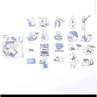 Set sticker cô gái mộng mơ.