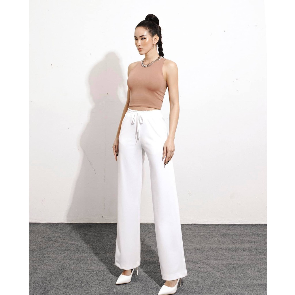 Quần Ống Suông Nữ Busy Thun Thể Thao Cạp Chun Dây Rút QOS