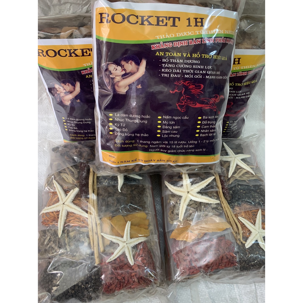 Rocket 1h, thang 15 vị, tăng cường sinh lực phái mạnh, tráng dương bổ thận, một người khỏe 2 người vui