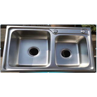 Chậu Rửa Chén 2 Hố Inox 304 🍅CAM KẾT CHÍNH HÃNG 🍅 Bồn Rửa Chén Hiện Đại Lubeck P6843