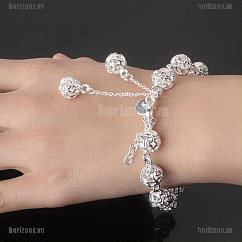 Vòng Tay Mạ Bạc Đính Hạt Thời Trang Cho Nữ