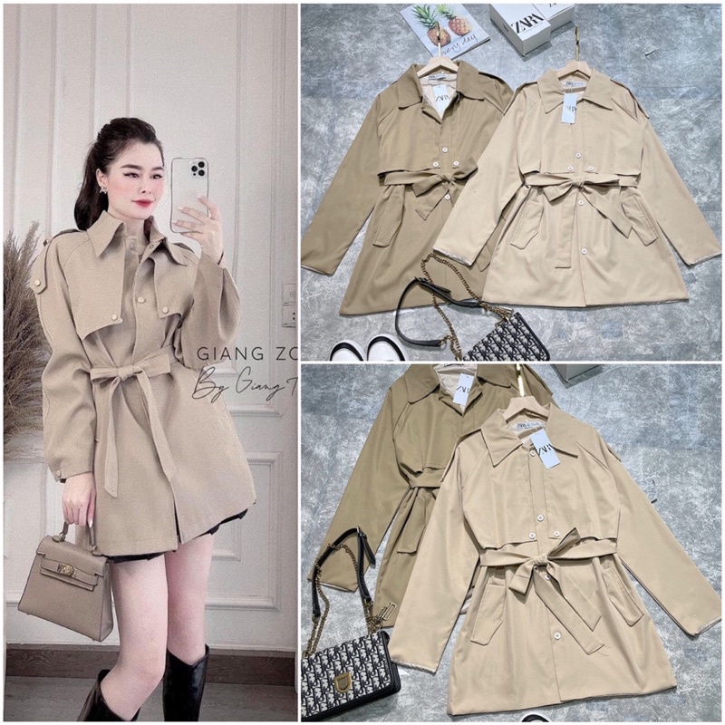 ❤️FREESHIP❤️ Áo khoác măng tô dài hai lớp hàng thiết kế có kèm ảnh thật đẹp Uy Tín luôn