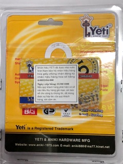 Khoá chống cắt 60mm YETI 346840