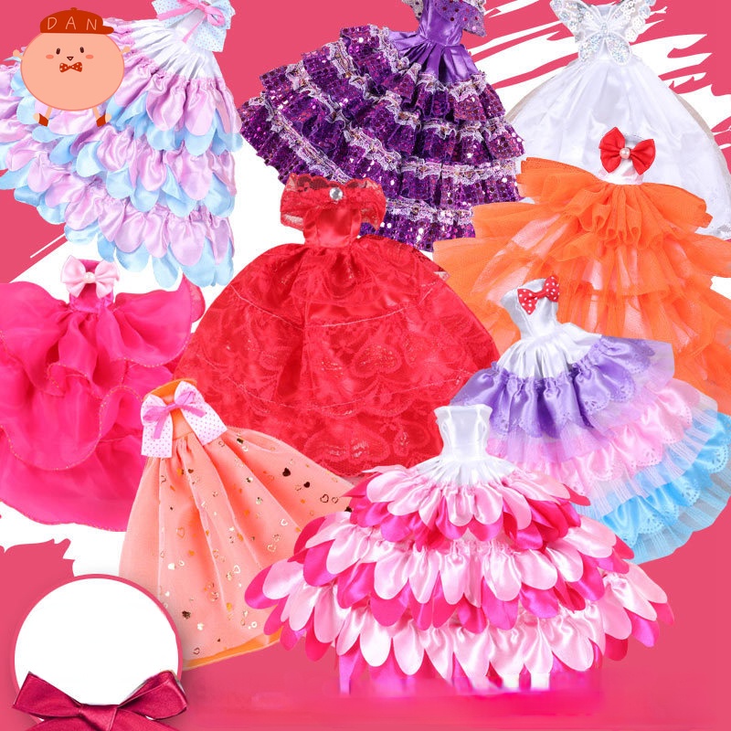 Đầm Công Chúa Đồ Chơi Búp Bê Dài 30CM