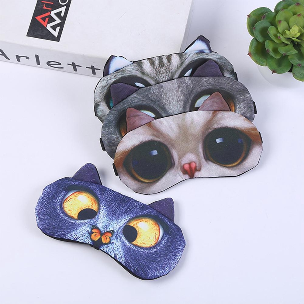 Miếng Bịt Mắt Ngủ Họa Tiết Hoạt Hình 3D Dễ Thương Thời Trang
