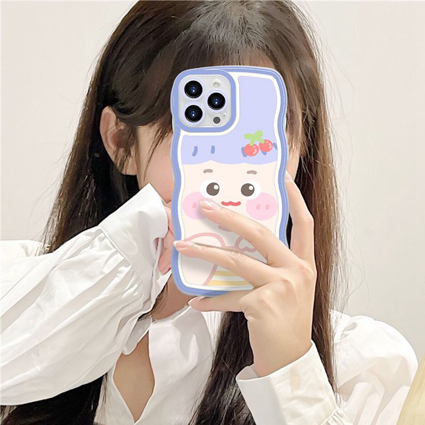 Ốp Điện Thoại Mềm Hình Cô Gái Uống Trà Sữa Cho iPhone 14 13 12 11 Pro Max Xs Max Xr X 7 8 6 6s Plus