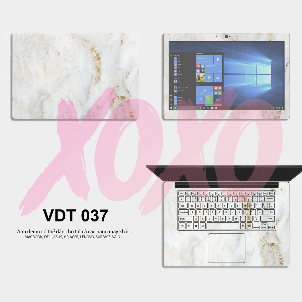 Miếng Dán Skin Laptop Mẫu Vân Đá - Decal Dán cho Dell, Hp, Asus, Lenovo, Acer, MSI, Surface,Vaio, Macbook