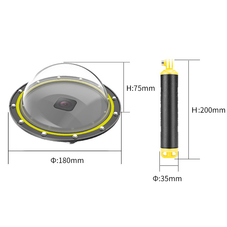 Dome TELESIN cho máy quay hành động GoPro Hero 8