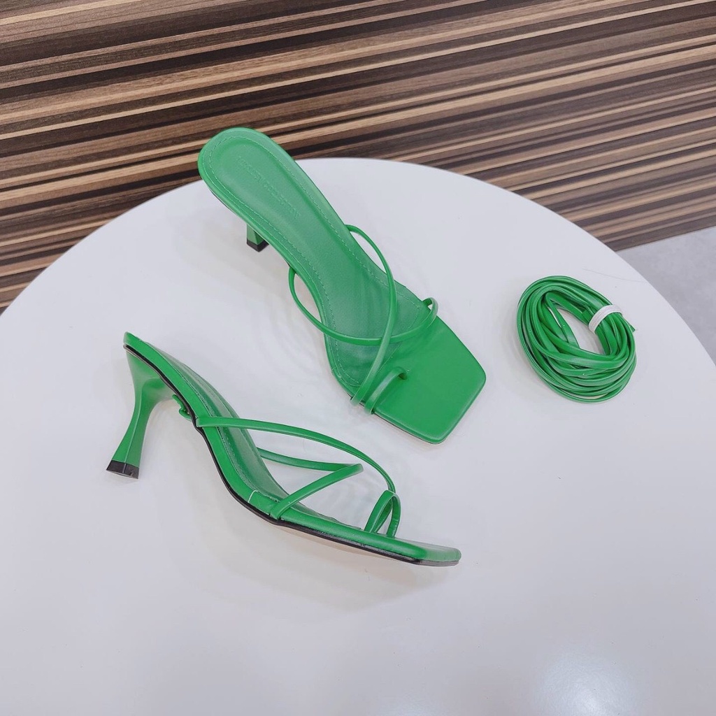 Sandal Xỏ Ngón Cột Dây 7p Siêu Hot [ Dây Tháo Rời ] Chất Da Xịn Lên Chân Tôn Dáng ( Hình Thật ) - Chị Chảnh Store
