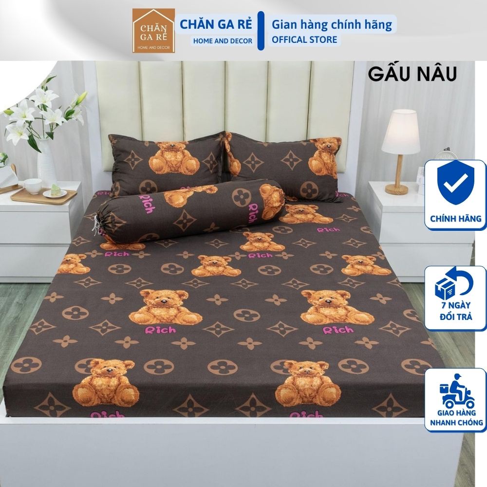 Bộ ga gối m6_m8 cotton poly sét 3 món  - drap trải giường mẫu mã đa dạng