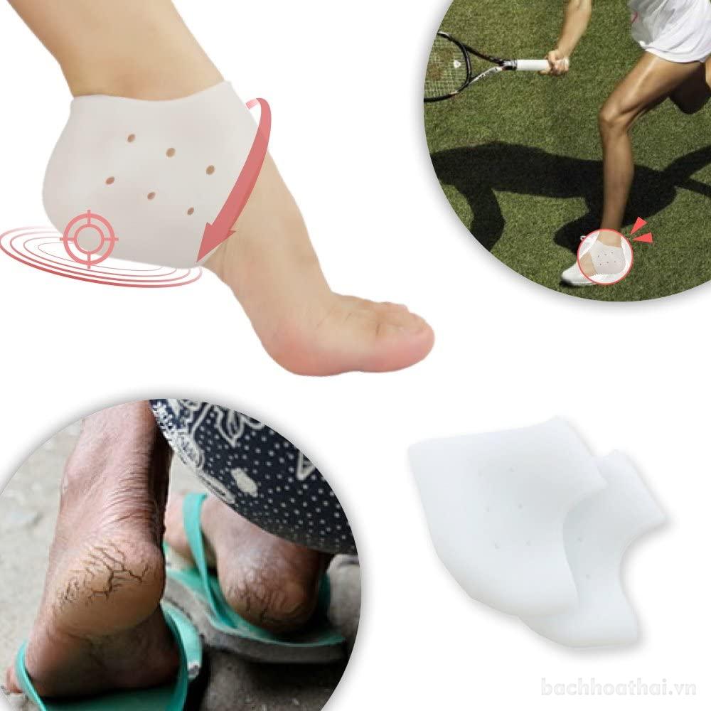 Miếng đệm gót châŋ silicon ġiảm ƌau chữā lành nứt nẻ khô da Healthy Foot