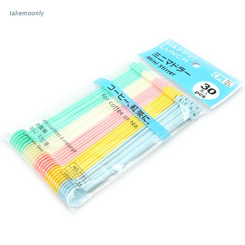 Set 30 Muỗng Nhựa Màu Sắc Ngọt Ngào Tiện Dụng Cho Gia Đình Diy