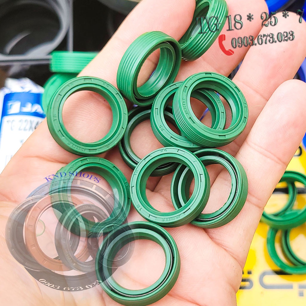 Phốt chặn dầu  và chặn bụi trục cơ máy rửa xe mini TG 18*25 , phụ tùng xe máy và máy bơm nước | KND Shops