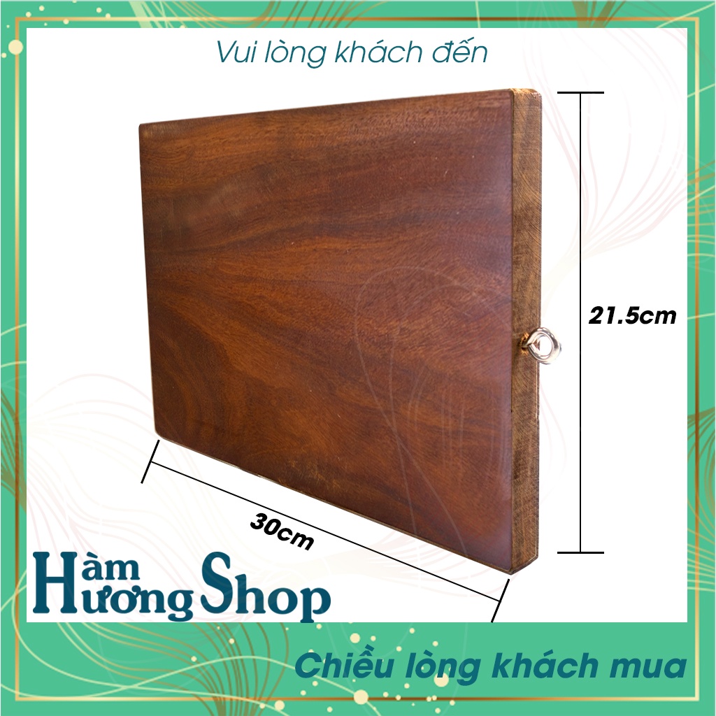 Thớt Gỗ Nghiến Tây Bắc cao cấp, Thớt Gỗ Vuông32x28xH2.5cm kháng khuẩn - nhỏ gọn - tiện lợi