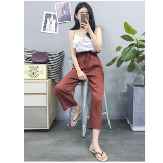 Quần đũi ống rộng dáng lỡ 80cm (cạp chun)