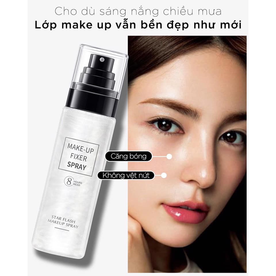 [Hot Tik Tok] Xịt Khóa Nền Trang Điểm Star Flash Make Up Spray - Xịt Khoáng Dưỡng Ẩm Lâu Trôi