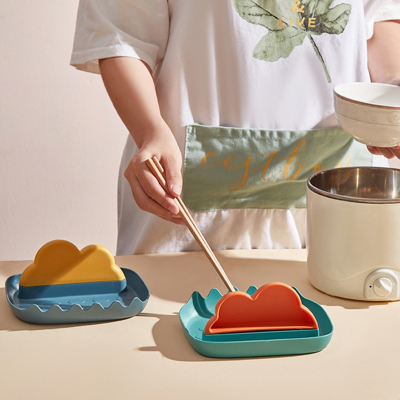 Giá để nắp xoong nồi, gác thìa đũa nấu ăn siêu tiện lợi