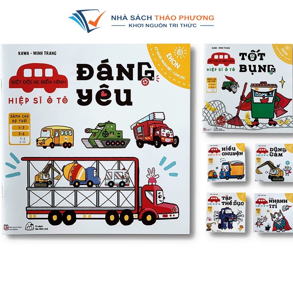 Sách - Ehon Kỹ Năng Nhận Biết Cảm Xúc - Biệt Đội Xe Biến Hình (Bộ 3 và 6 quyển) - Dành cho trẻ từ 1-6 tuổi