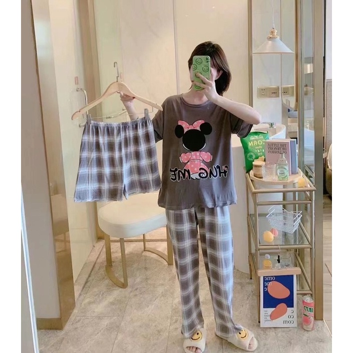 [SHOP UY TÍN]-[RẺ VÔ ĐỊCH] BỘ PIJAMA TAY NGẮN QUẦN SUÔNG THUN HOẠ TIẾT SIÊU XINH | BigBuy360 - bigbuy360.vn