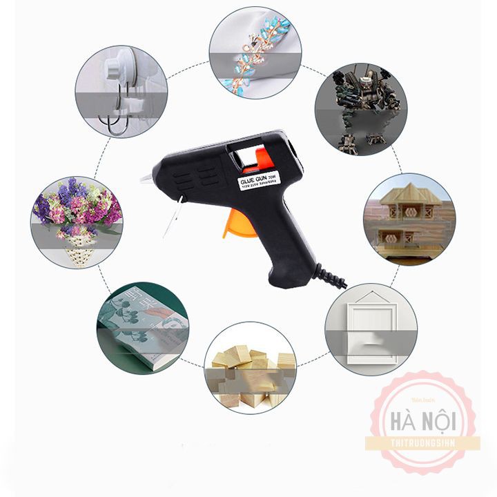 Súng bắn keo nến mini silicon trong suốt nhỏ mini điện 20W