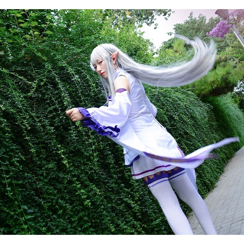 [CÓ SẴN]_Full set từ đầu đến chân Bộ Trang Phục cosplay Nhân Vật Emilia Anime