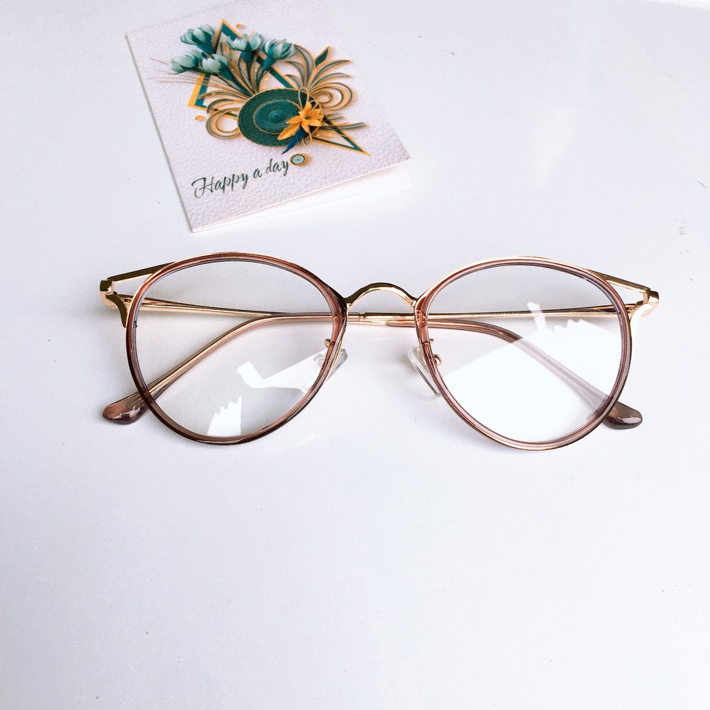 [Gía siêu rẻ]  Gọng kính mắt mèo 90029 đã đeo là XINH -Nhận Cắt Mắt-Tặng kèm hộp+khăn+Chai nước lau kính