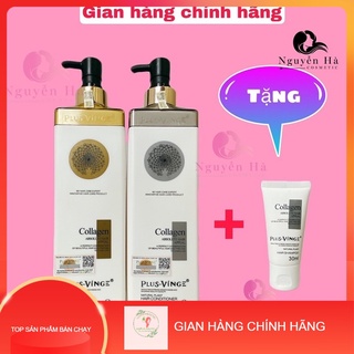 Cặp Dầu Gội Xả Collagen Vinge 1000ML | Giảm Rụng Tóc, Kích Mọc Tóc, Phục Hồi Tóc Hư Tổn | Hàng Chính Hãng
