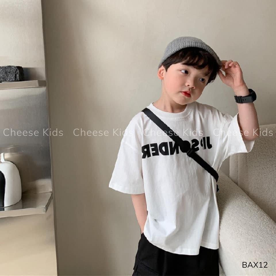 Áo thun unisex bé trai bé gái, áo phông trẻ em cho bé cheesekids 13 đến 21kg