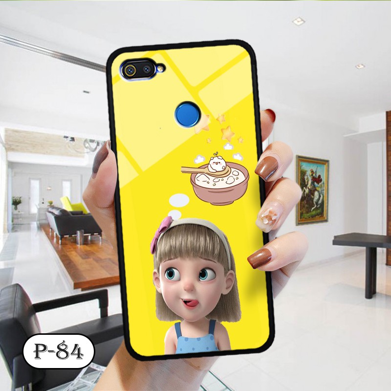 Ốp lưng kính 3D OPPO A5s/ A7- hình cute