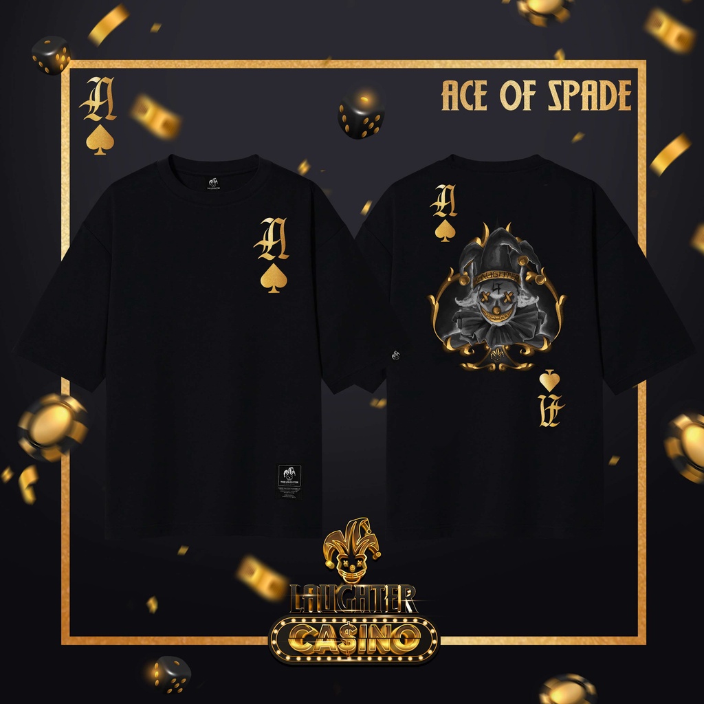 LAUGHTER CA$INO JQKA T-Shirt - Áo Phông Oversized Tee 100% Cotton | BigBuy360 - bigbuy360.vn