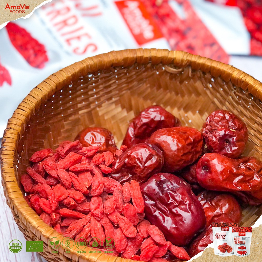 Táo đỏ/kỷ tử hữu cơ AmaVie Foods | BigBuy360 - bigbuy360.vn