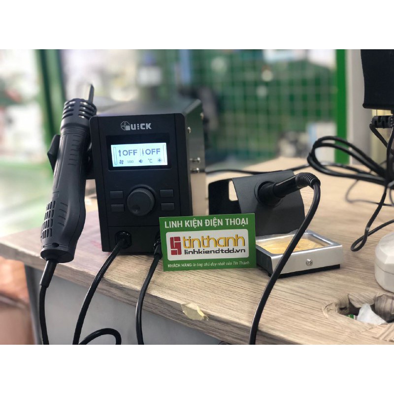 Máy khò + hàn Quick 715 2in1 chính hãng - Máy khò kèm tay hàn chính hãng Quick tem vàng